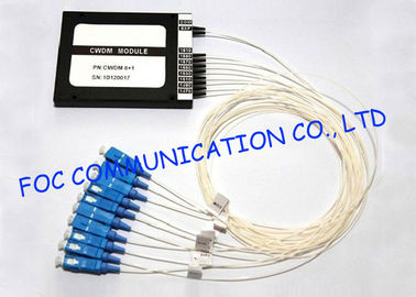 ตัวคูณออปติคอล CWDM โมดูล Mux / Demux 8 + 1 ช่องสัญญาณ High Isolation