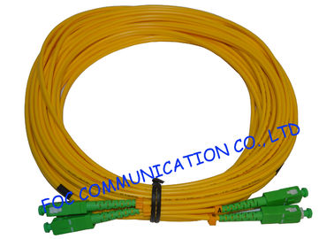 พีวีซีสายเคเบิลไฟเบอร์ออปติกอีเธอร์ SC / APC Duplex Low Insertion Loss