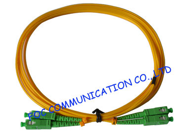 Duplex SC / APC สายแพทช์ไฟเบอร์ออปติก SM สำหรับเครือข่ายโทรคมนาคมเป็นไปตาม RoHS