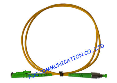 LSZH แจ็คเก็ต Corning สายไฟเบอร์ออปติก Patch E2000 APC Customized