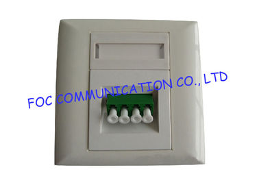 กล่องเชื่อมต่อไฟเบอร์ออปติกแผ่นเต้ารับสำหรับติดตั้งอะแดปเตอร์ LC Quad สำหรับ FTTX