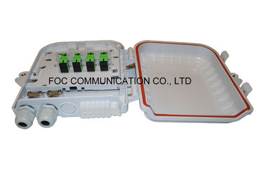 กล่องเทอร์มินอลไฟเบอร์ 12 พลาสติกหลัก ABS สำหรับโหลด PLC 1: 8 ประเภทตัวแบ่งประเภทท่อเหล็ก