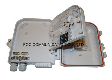 กล่องเทอร์มินอลไฟเบอร์ 12 พลาสติกหลัก ABS สำหรับโหลด PLC 1: 8 ประเภทตัวแบ่งประเภทท่อเหล็ก