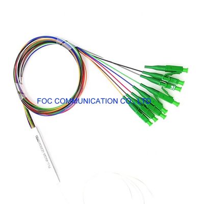 ไฟเบอร์ออปติก PLC Splitter 1 × 8 Mini Tube Type พร้อมขั้วต่อ LC / APC สำหรับ FTTX Network