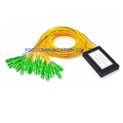 FTTX Fiber Planar Lightwave Circuit Splitter ประเภทโมดูล ABS ต่ำ PDL 1 × 32