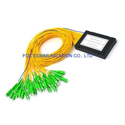 FTTX Fiber Planar Lightwave Circuit Splitter ประเภทโมดูล ABS ต่ำ PDL 1 × 32