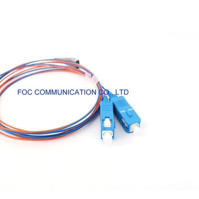 การสูญเสียต่ำและเชื่อถือได้ 1x2 SM PLC Splitter ประเภทหลอดมินิสำหรับเครือข่าย FTTH