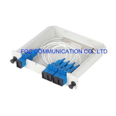 ความสม่ำเสมอสูง 1 × 4 ต่ำ PDL PLC ไฟเบอร์เทปคาสเซ็ต SC UPC 1260nm