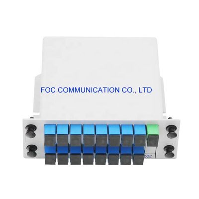 SC UPC 1650nm ไฟเบอร์ออปติกแยก PLC 1 × 16 1.5dB ความสม่ำเสมอ