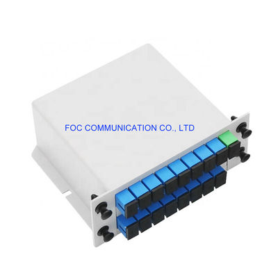 SC UPC 1650nm ไฟเบอร์ออปติกแยก PLC 1 × 16 1.5dB ความสม่ำเสมอ