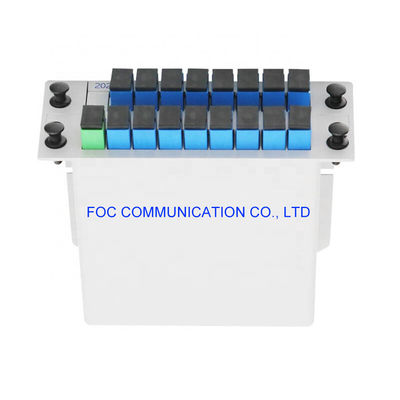 SC UPC 1650nm ไฟเบอร์ออปติกแยก PLC 1 × 16 1.5dB ความสม่ำเสมอ