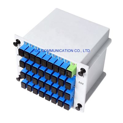 FTTX CATV ไฟเบอร์ออปติกแยก PLC SC UPC 1 × 32 PLC Splitter