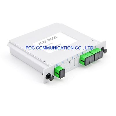 FTTX Systems DWDM CWDM ไฟเบอร์ PLC Cassette SC APC 1 × 4 Plc Splitter