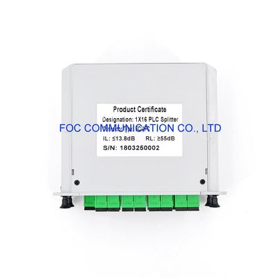 CATV 1650nm 1 × 8 PLC แยกเทปคาสเซ็ต SC APC PON FTTX Networks