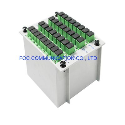 CATV 1650nm ไฟเบอร์ออปติก Splitter Cassette SC APC 1 × 32 PLC Splitter