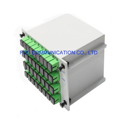 CATV 1650nm ไฟเบอร์ออปติก Splitter Cassette SC APC 1 × 32 PLC Splitter