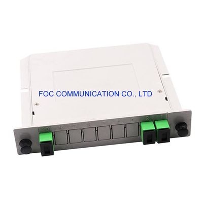 SC APC 1 × 2 PLC Splitter 650nm Rack Mountable สำหรับ PON CATV Networks