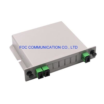 SC APC 1 × 2 PLC Splitter 650nm Rack Mountable สำหรับ PON CATV Networks