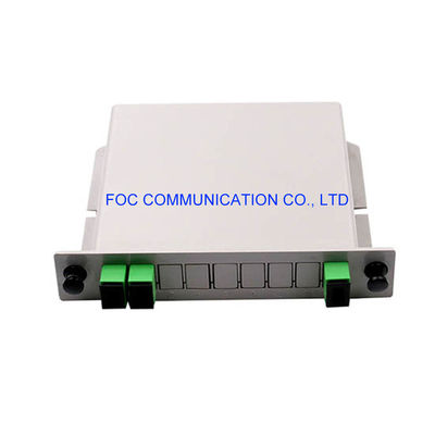 SC APC 1 × 2 PLC Splitter 650nm Rack Mountable สำหรับ PON CATV Networks