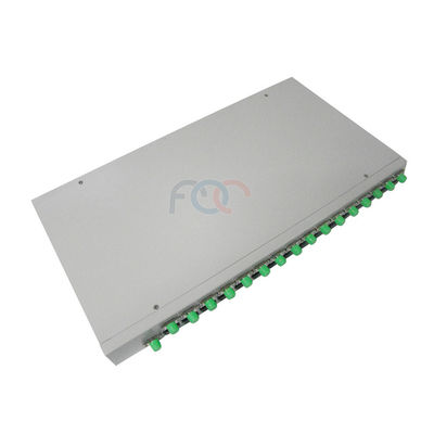 Rack Mount FTTP Fiber PLC Splitter PON LAN ตัวแยก PLC FTTH PDL ต่ำ