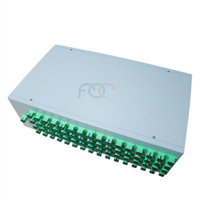 19 &quot;1U Fiber Plc Splitter ตัวแยกแสงแบบพาสซีฟ PDL ต่ำสำหรับเครือข่าย PON