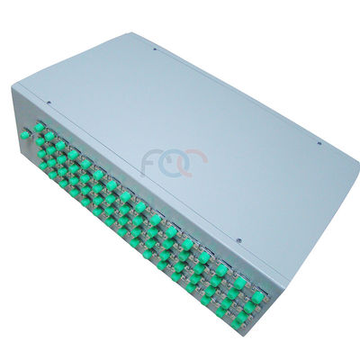 19 &quot;1U Fiber Plc Splitter ตัวแยกแสงแบบพาสซีฟ PDL ต่ำสำหรับเครือข่าย PON