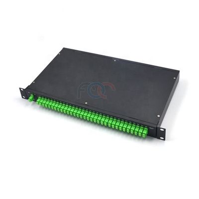 CATV LAN LSZH ไฟเบอร์แยก PLC แผงแพทช์ SC APC Rack Mount