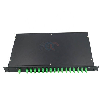 PDL ต่ำ 1260nm Rack Mount PLC Splitter 1 RU 19&quot; 1x16 SC APC