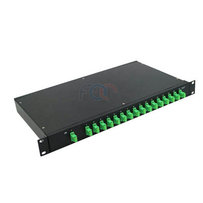 1x16 FTTH แยก PLC แบบพาสซีฟ 1 RU 19 &quot;Rack Mount SC APC Low PDL