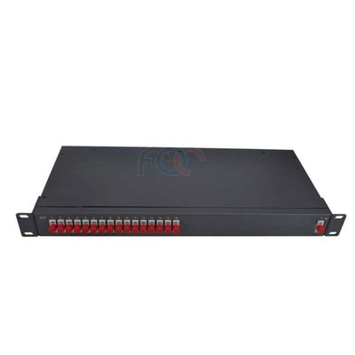 1x16 Rack Mount PLC Splitter FC UPC โหมดเดียว G657A ตัวแยกไฟเบอร์ออปติก