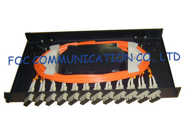 แผงไฟเบอร์ออปติก Patch 12Port พร้อม Adapters Duplex แบบ Multimode Duplex และ Pigtails