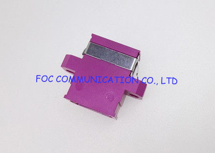 OM4 Full Flange Compact MPO Multimode Optical Cord Adapter 0.2dB / 0.3dB