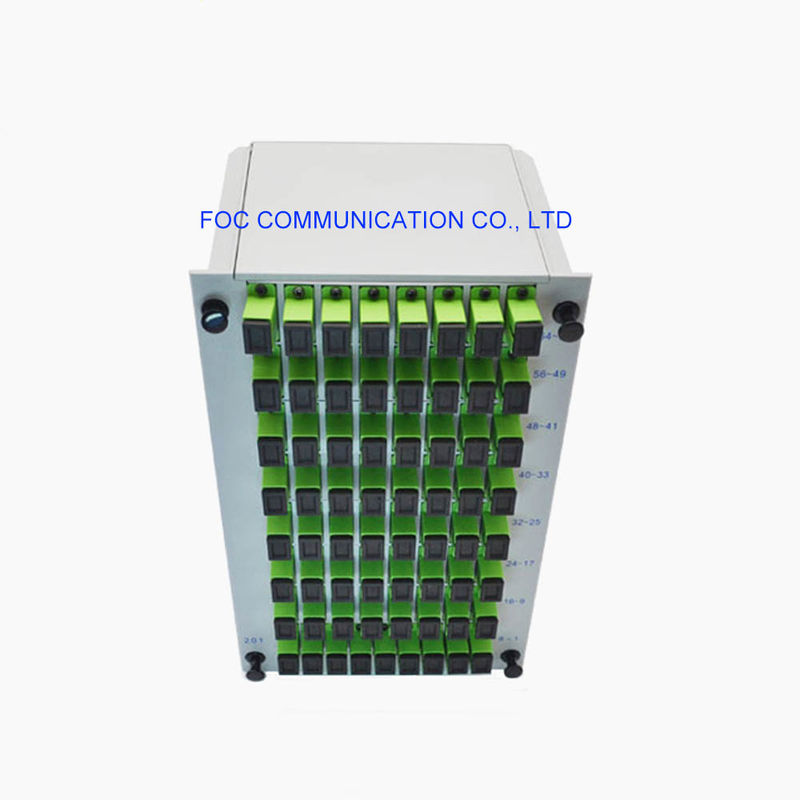 PON FTTX 1 × 64 CATV Plc โมดูลแยก SC APC DWDM กล่องแยกไฟเบอร์ออปติก