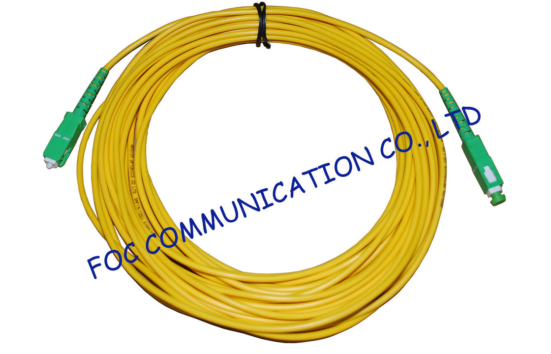 ชุดประกอบสายไฟเบอร์ออปติคความเสถียรสูงระบบ CATV SM Simplex SC สายแพทช์ SC