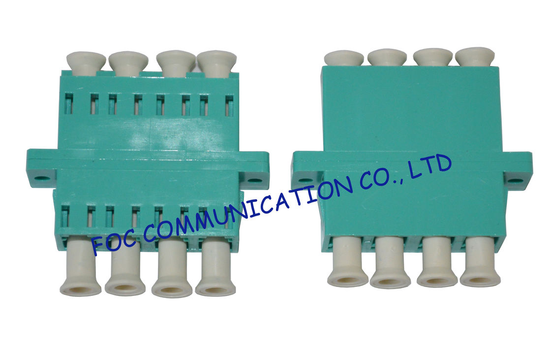 ตัวแปลงไฟเบอร์ออปติค LC Quad OM3 การสูญเสียการแทรกต่ำการเชื่อถือได้ดีสำหรับ FTTX