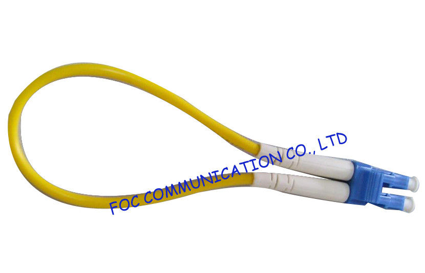 สายเคเบิลไฟเบอร์ออปติกแพทช์สายไฟ LC / UPC Loopback สายเคเบิลเทเลคอมมีสายเคเบิ้ล